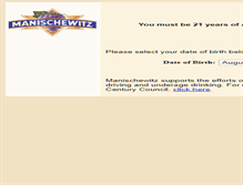 Tablet Screenshot of manischewitzwine.com